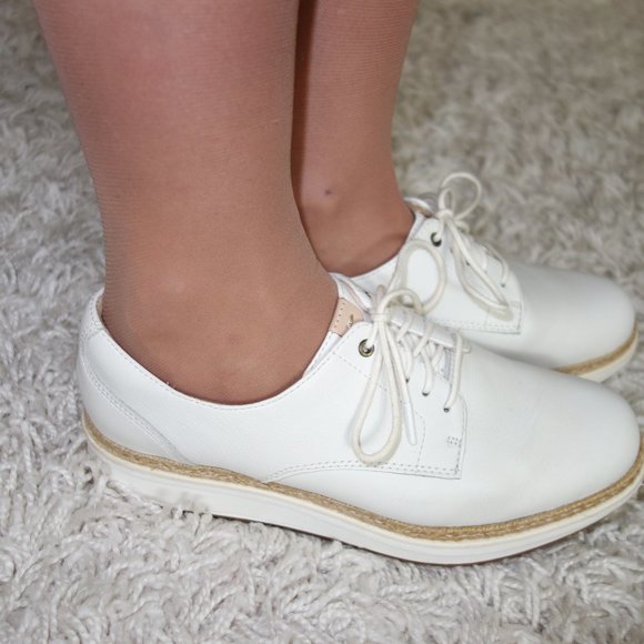 Clarks Teadale Rhea WhitePlatform Oxford size 6.5 - like NEW Made in Indonesia - Picture 6 of 16